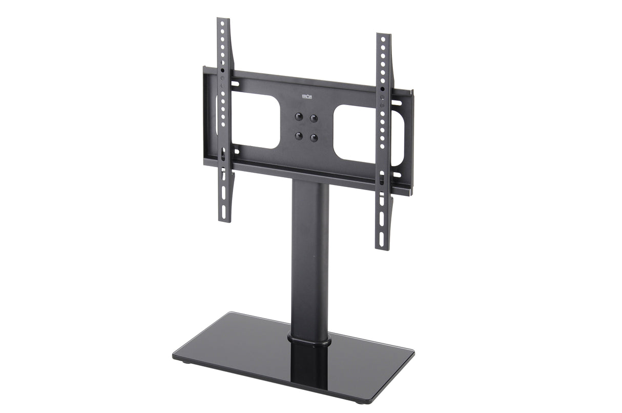 TTAP TT64F Universal Black Glass Tabletop Pedestal TV Stand for up to 65" TVs - Fixed