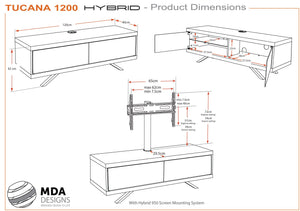MDA Designs Tucana Hybrid Walnut TV Stand