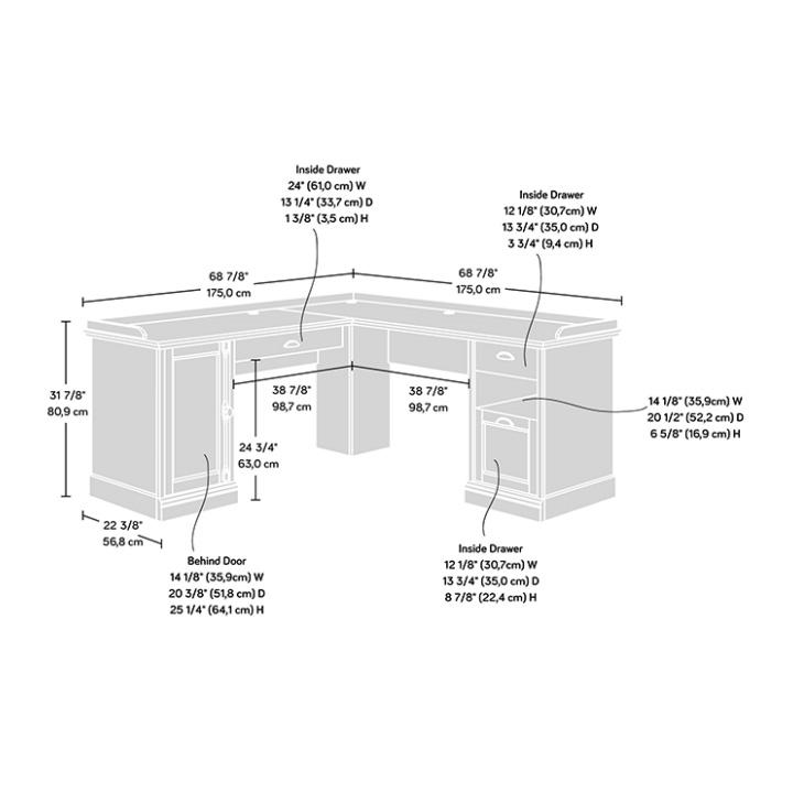 Teknik Barrister L-Shaped Corner Office Desk (5418270)