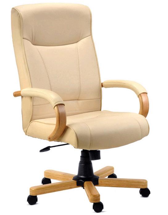 Teknik Knightsbridge Cream Executive Leather Chair (8513HLW)