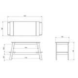Teknik Baylor Trestle Desk in Sonoma Oak (7700004)