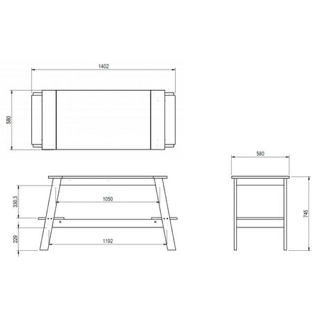 Teknik Baylor Trestle Desk in Sonoma Oak (7700004)