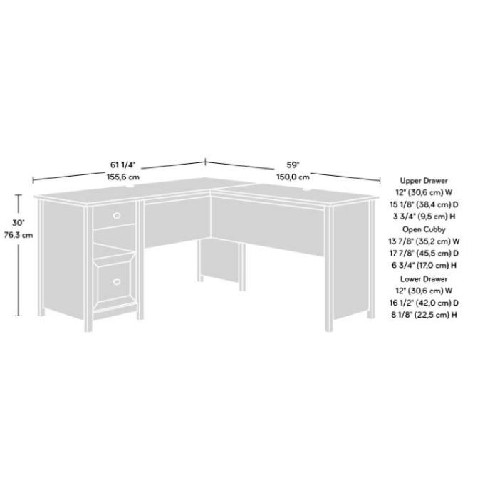 Teknik White Corner Office Desk (5427718)