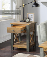 Baumhaus Urban Elegance - Reclaimed Lamp Table With Drawer