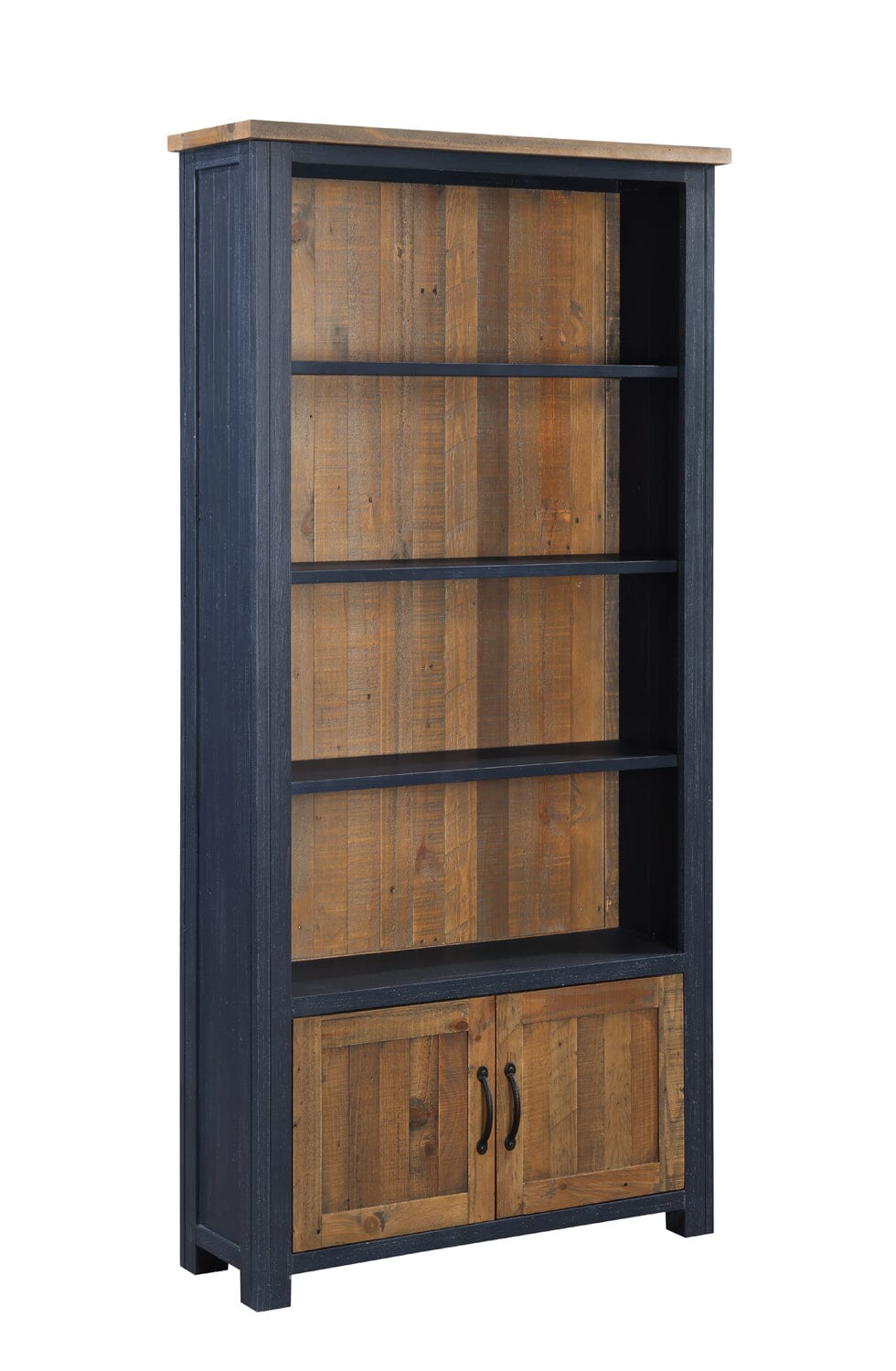 Baumhaus Splash of Blue - Large Open Bookcase with Doors (VTTB01B)