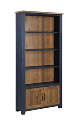 Baumhaus Splash of Blue - Large Open Bookcase with Doors (VTTB01B)