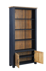 Baumhaus Splash of Blue - Large Open Bookcase with Doors (VTTB01B)