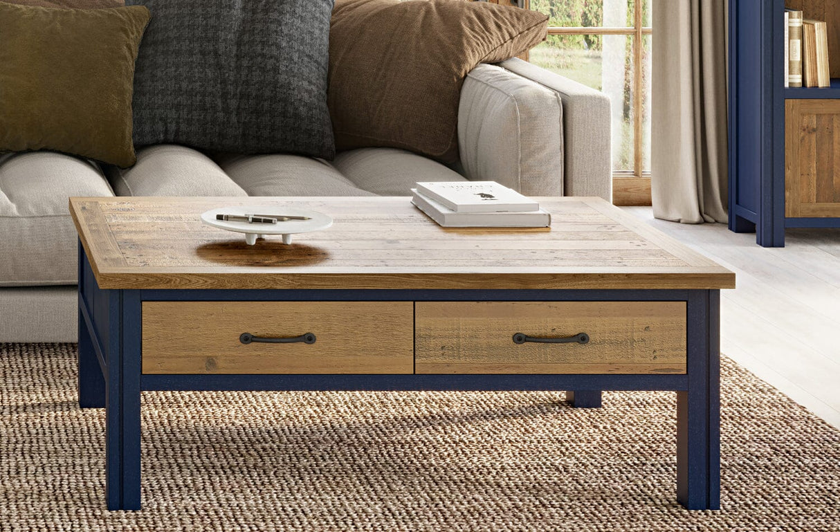 Baumhaus Splash of Blue - Coffee Table With Four Drawers (VTTB08A)
