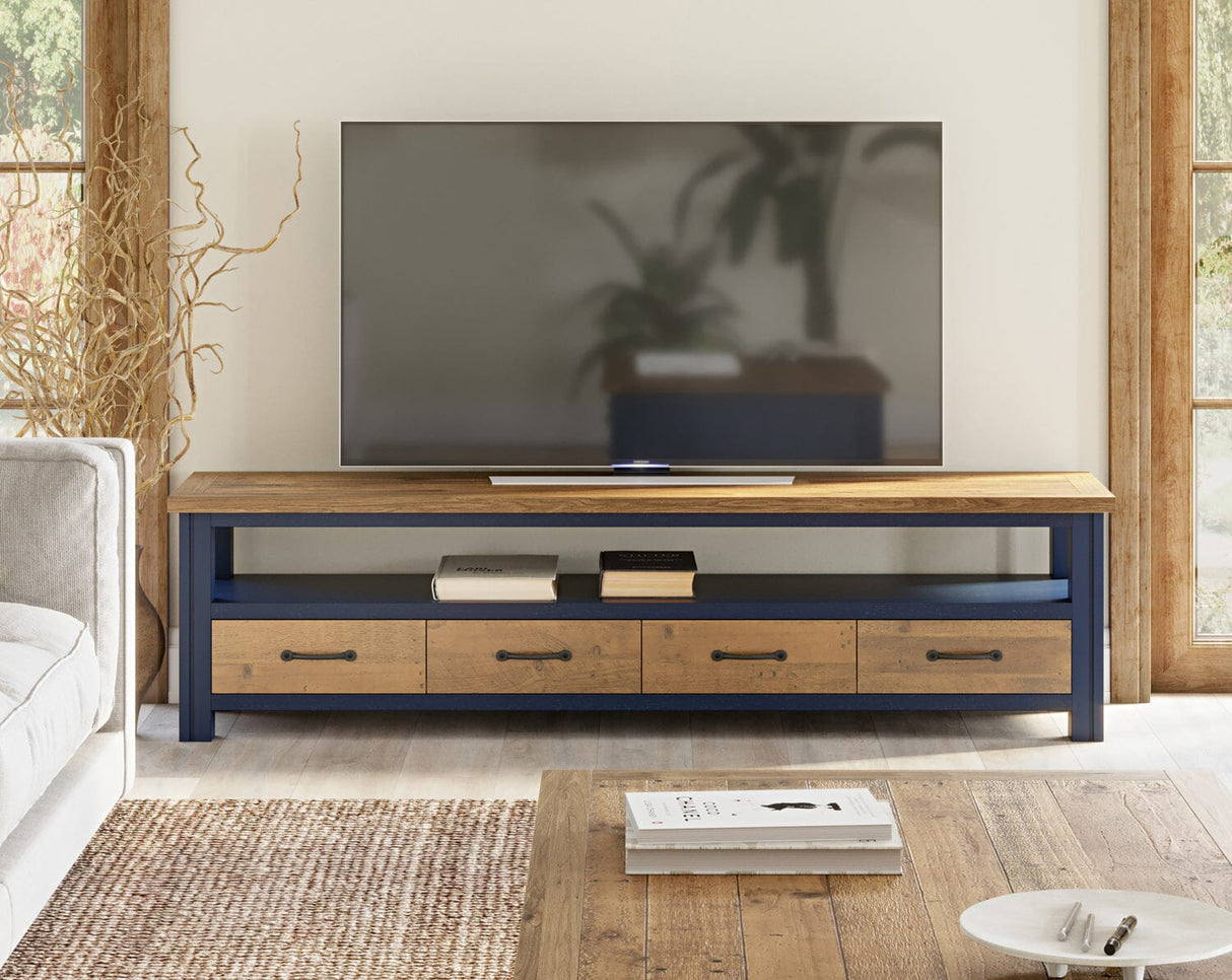 Baumhaus Splash of Blue - Super Sized Widescreen Television cabinet (VTTB09B)