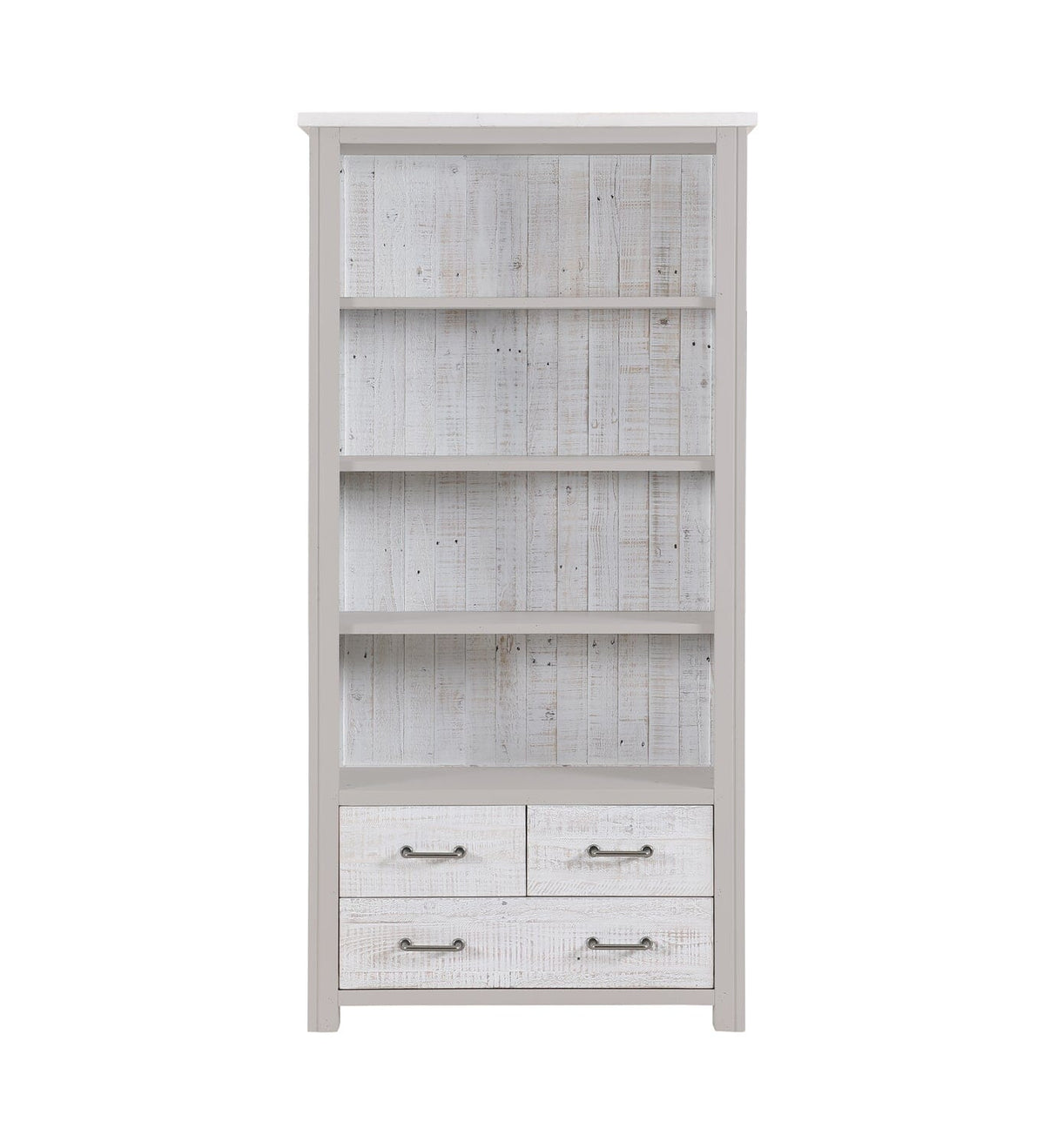 Baumhaus Greystone - Large Open Bookcase with Drawers (VTTG01A)