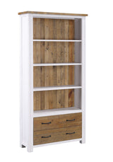 Baumhaus Splash of White - Large Open Bookcase with Drawers (VTTW01A)