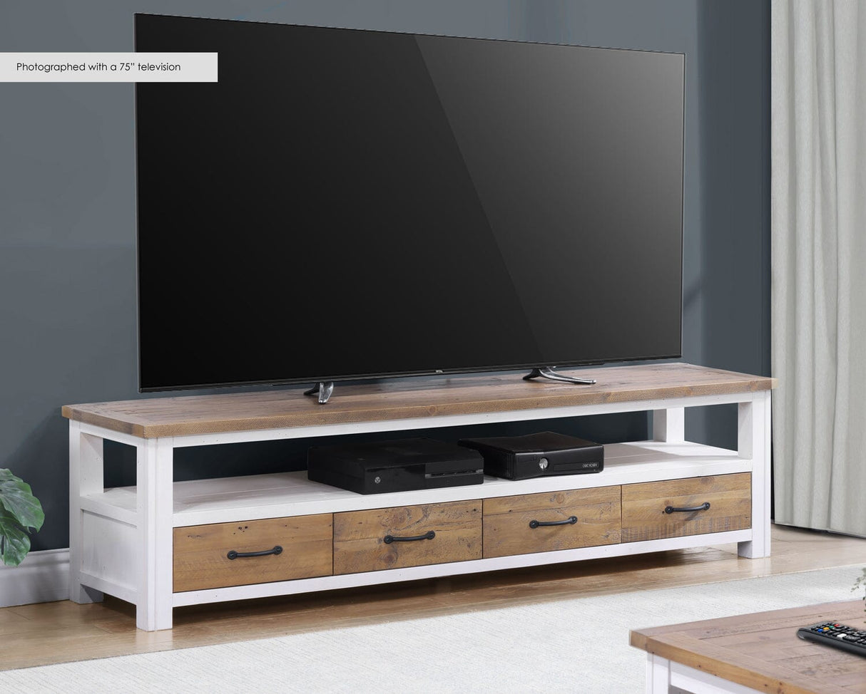 Baumhaus Splash of White - Large Widescreen Television cabinet (VTTW09B)