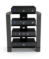TTAP Vision 4 Shelf Hi-Fi Stand in Black with Black Glass (TVS1013)