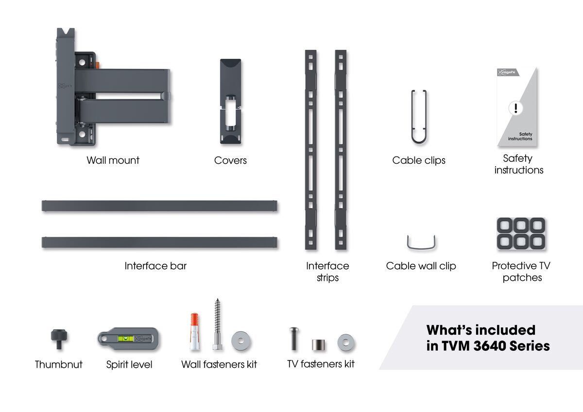 Vogels TVM 3645 TV (40-77") Double Arm Black Wall Bracket