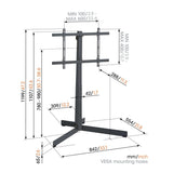 Vogels TVS 3690 TV Floor Stand in Black for Screens up to 77 inches