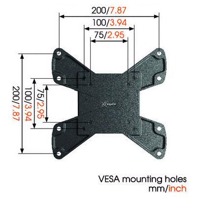 Vogels WALL1115 Black Tilting TV Wall Mount for TVs up to 37inch