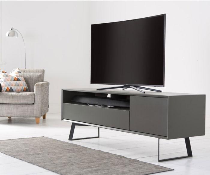 Alphason Carbon 1600 Black and Grey TV Stand ADCA1600-GRY