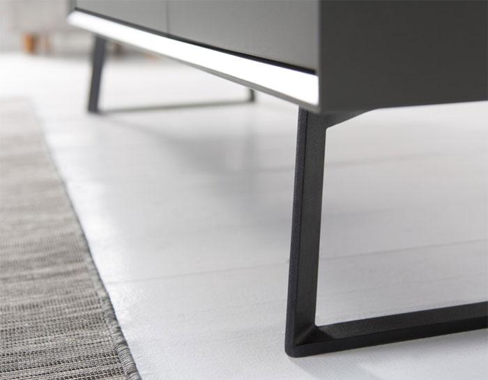 Alphason Carbon 1600 Black and Grey TV Stand ADCA1600-GRY