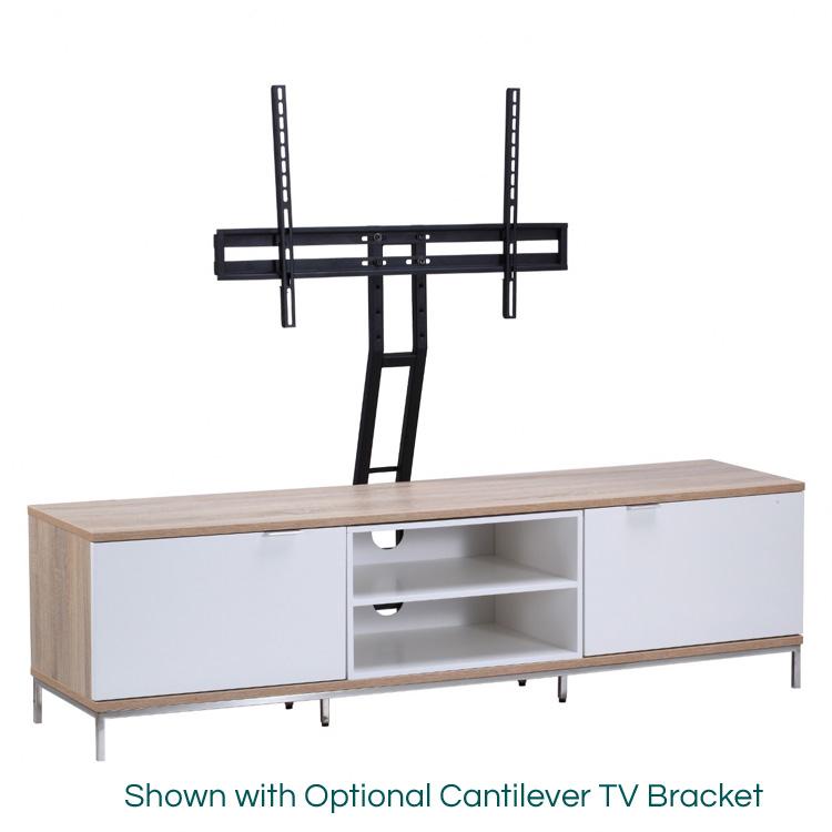 Alphason Chaplin ADCH1600 White / Light Oak TV Cabinet