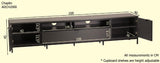 Alphason Chaplin 2000 Charcoal ADCH2000-CH TV Cabinet