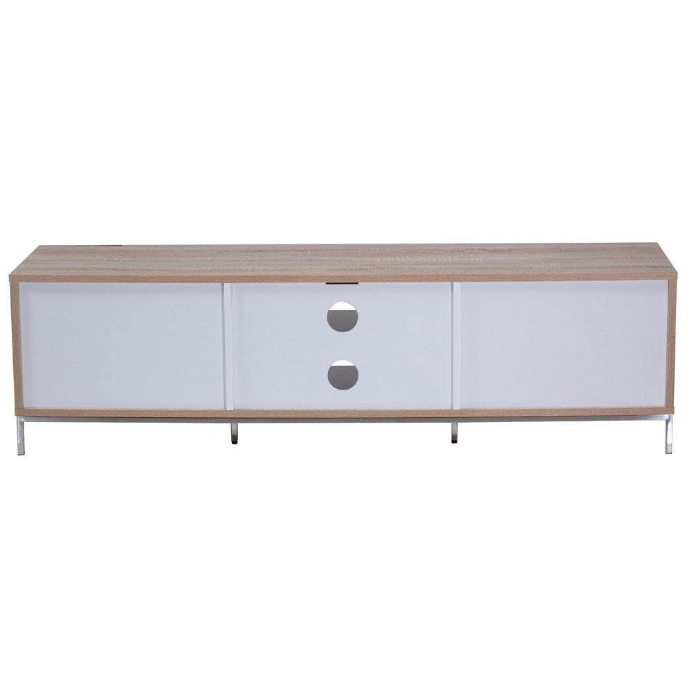 Alphason Chaplin ADCH1600 White / Light Oak TV Cabinet