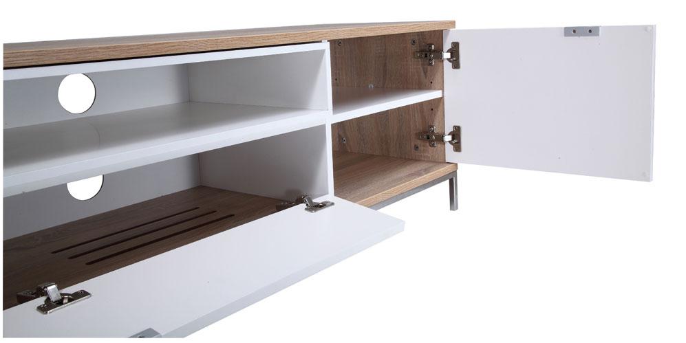 Alphason Chaplin 2000 White & Oak ADCH2000-WHT TV Cabinet
