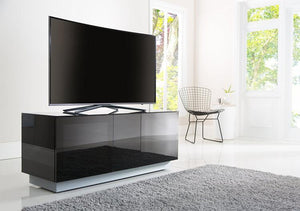 Alphason Element EMT1250XL High Gloss Black TV Cabinet 520mm Tall
