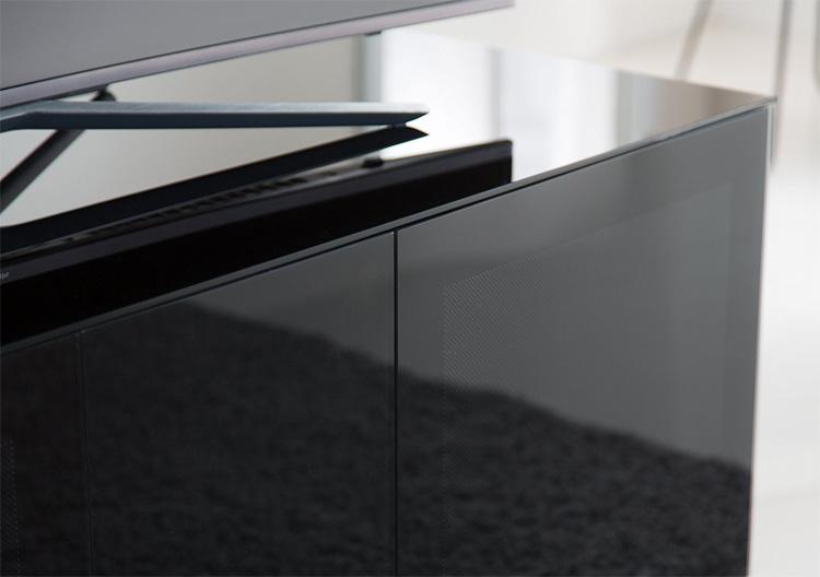 Alphason Element EMT1250XL High Gloss Black TV Cabinet 520mm Tall