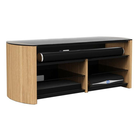Alphason Finewoods Light Oak Soundbar Ready TV Stand - FW1350SB-LO