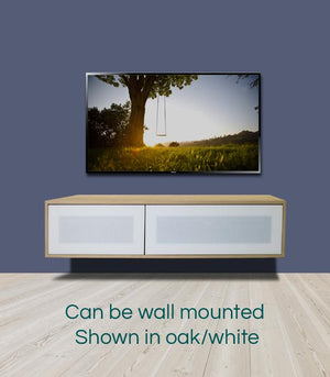 Alphason Helium 1200mm Oak and White Wall Mountable / Free Standing TV Stand (ADHE1200-LO)