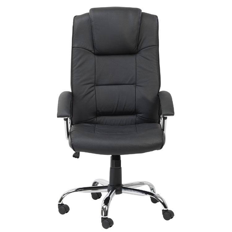 Alphason Houston Black Leather Chair (AOC4201-L-BK)