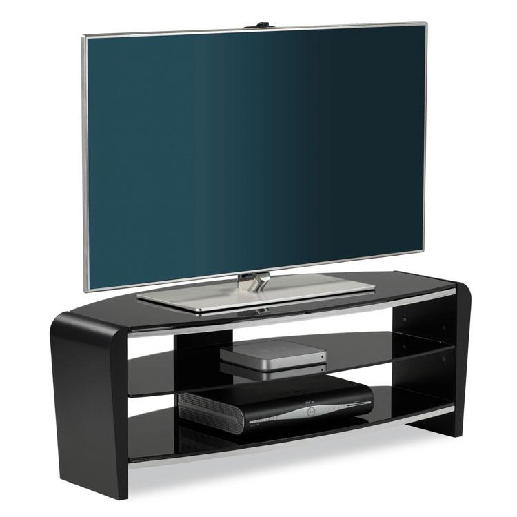 Alphason Francium Large Black TV Stand - FRN1100/3-BLK