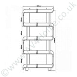 Jual Bali Curved Bookcase in Oak (BS201-OAK)