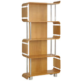 Jual Bali Curved Bookcase in Oak (BS201-OAK)