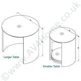 Jual San Marino Curved Oak Nest of 2 x Glass-top Tables (JF305 OB)