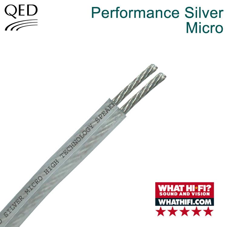 QED Performance Silver Micro Speaker Cable - Complete 100m Drum