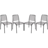 Teknik Clarity Smoked Polycarbonate Chairs, Pack of 4 (6908SM)