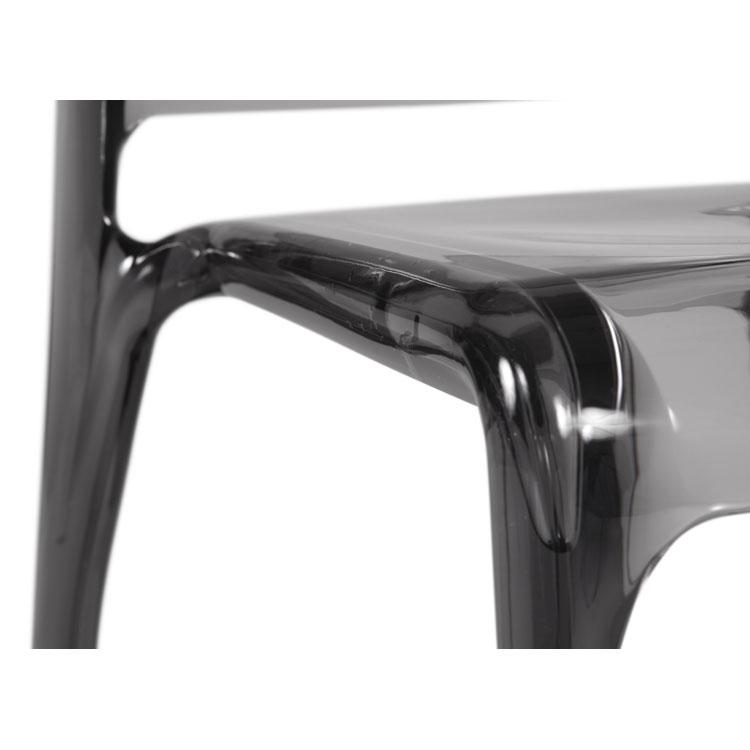 Teknik Clarity Smoked Polycarbonate Chairs, Pack of 4 (6908SM)