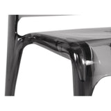 Teknik Clarity Smoked Polycarbonate Chairs, Pack of 4 (6908SM)