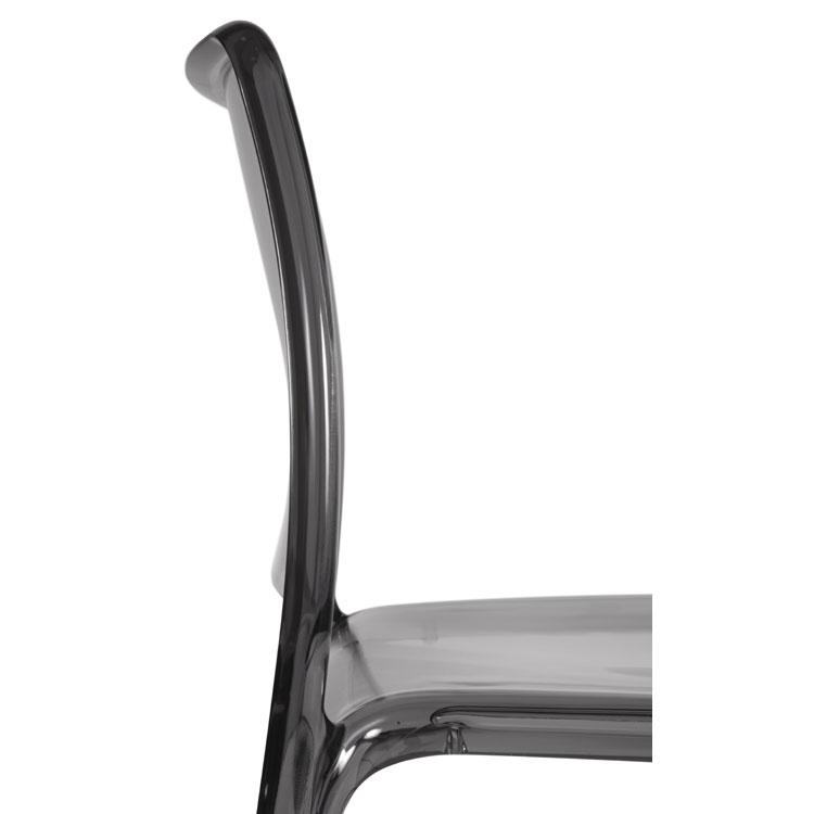 Teknik Clarity Smoked Polycarbonate Chairs, Pack of 4 (6908SM)