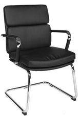 Teknik Deco Black Leather Visitor Chair (1101BLK)