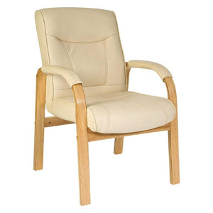 Teknik Knightsbridge Cream Visitor Leather Chair (8513MDK)