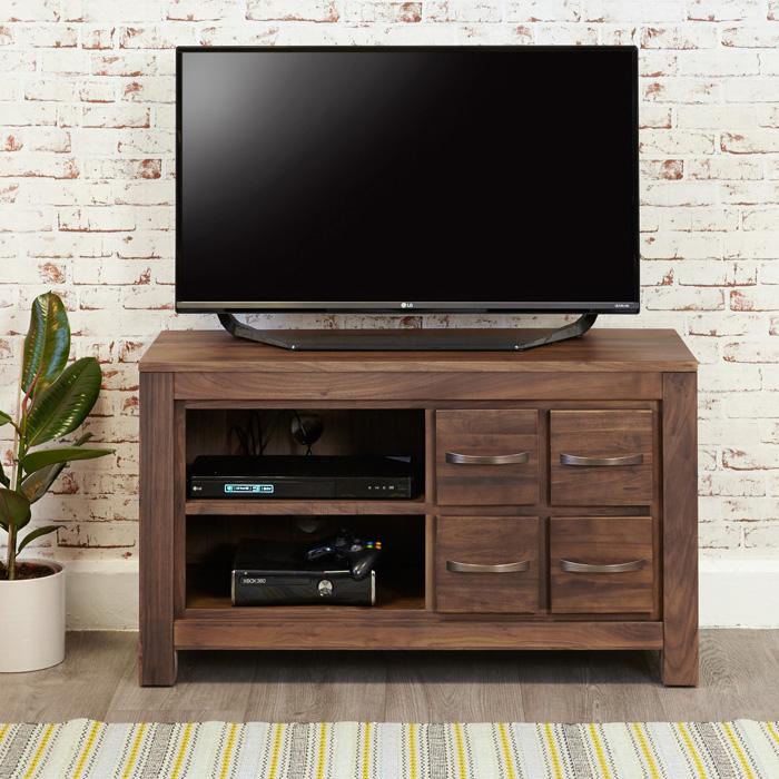 Baumhaus Mayan Walnut Four Drawer TV Cabinet (CWC09D)