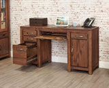 Baumhaus Mayan Walnut Twin Pedestal Home Office Desk (CWC06B)