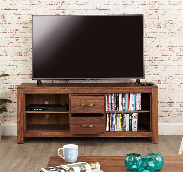 Baumhaus Mayan Walnut Widescreen Television Cabinet (CWC09B)