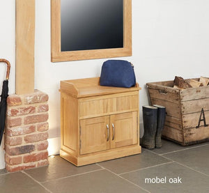 Baumhaus Mobel Oak Shoe Bench with Hidden Storage (COR20C)