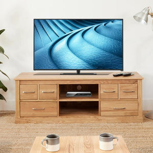 Baumhaus Mobel Oak Widescreen Television Cabinet (COR09B)