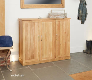 Baumhaus Mobel Oak Extra Large Shoe Cupboard (COR20F)
