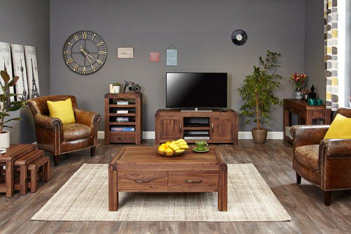 Baumhaus Shiro Walnut Entertainment Unit (CDR09C)