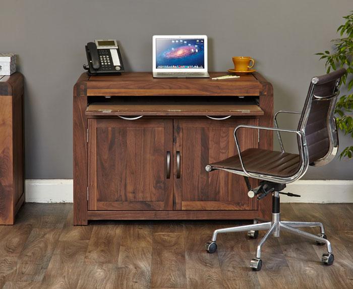 Baumhaus Shiro Walnut Hidden Home Office (CDR06A)